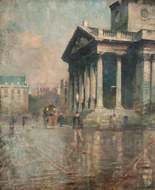 Sketch For St. Martin-in-the-fields Oil Painting by Logsdail William