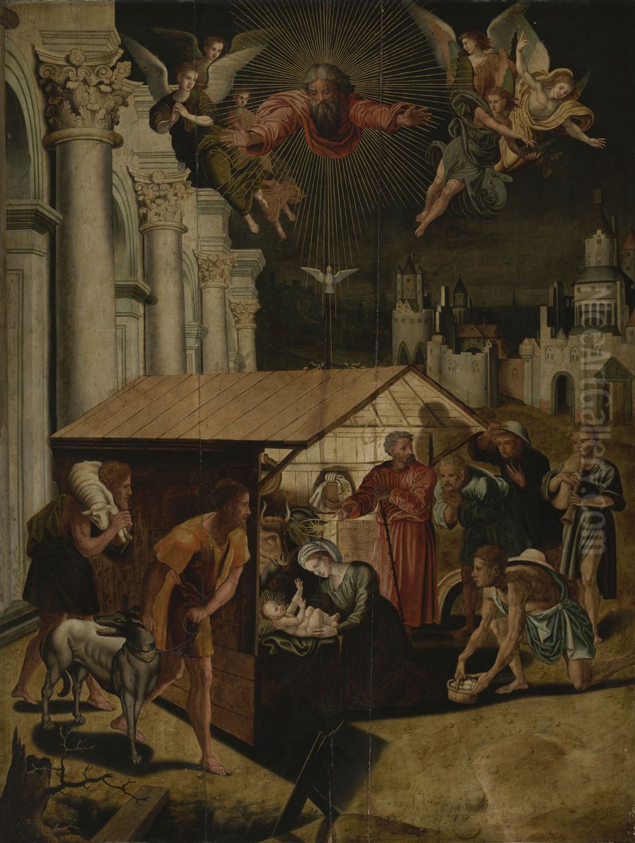 The Adoration Of The Shepherds Oil Painting by Lambert Lombard