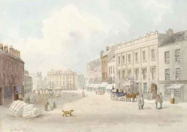 View of the High Street, Belfast Oil Painting by Joseph William Carey