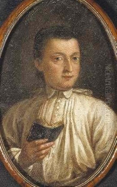 Ritratto Di Giovane Con Libro Oil Painting by Alessandro Longhi