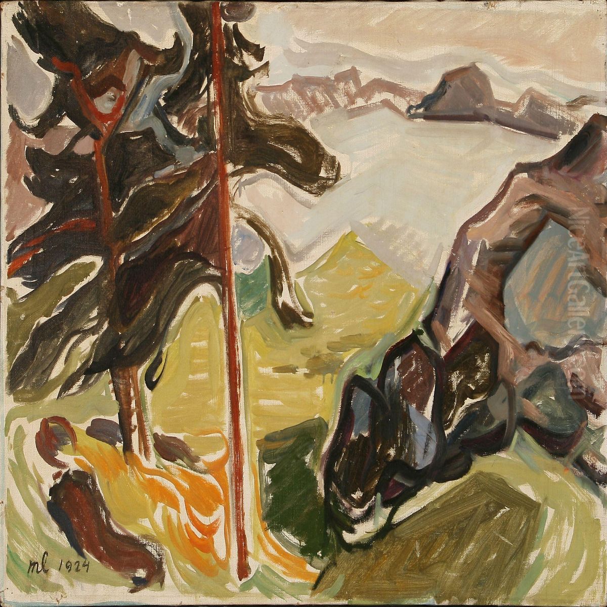 Landscape Oil Painting by Mogens Lorentzen