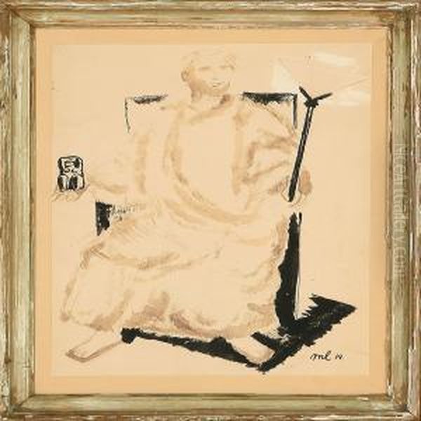 Road Through Aharvest Scenery Oil Painting by Mogens Lorentzen