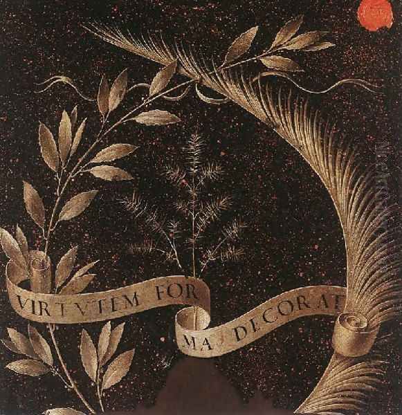 Reverse side of the portrait of Ginevra de' Benci 1474-46 Oil Painting by Leonardo Da Vinci