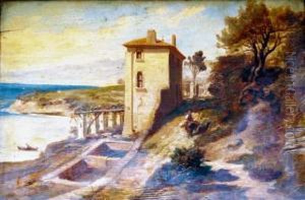 Bord De Cote En Provence Oil Painting by Emile Loubon