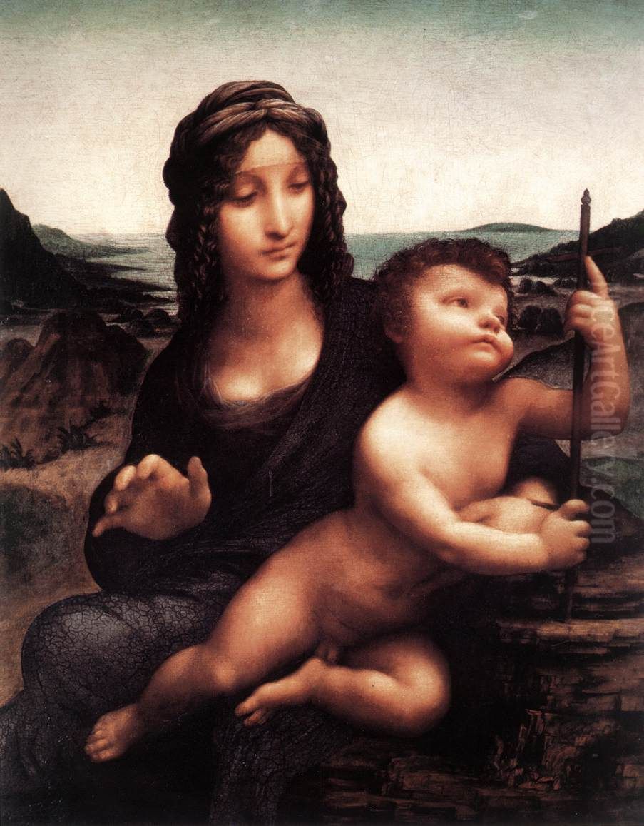 Madonna with the Yarnwinder Oil Painting by Leonardo Da Vinci
