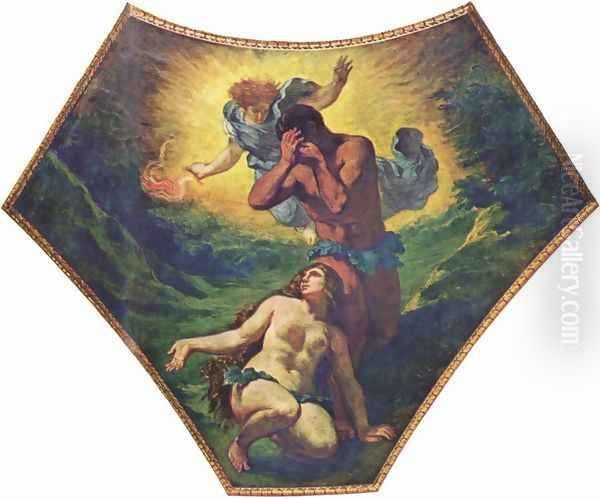 Adam and Eva Oil Painting by Eugene Delacroix