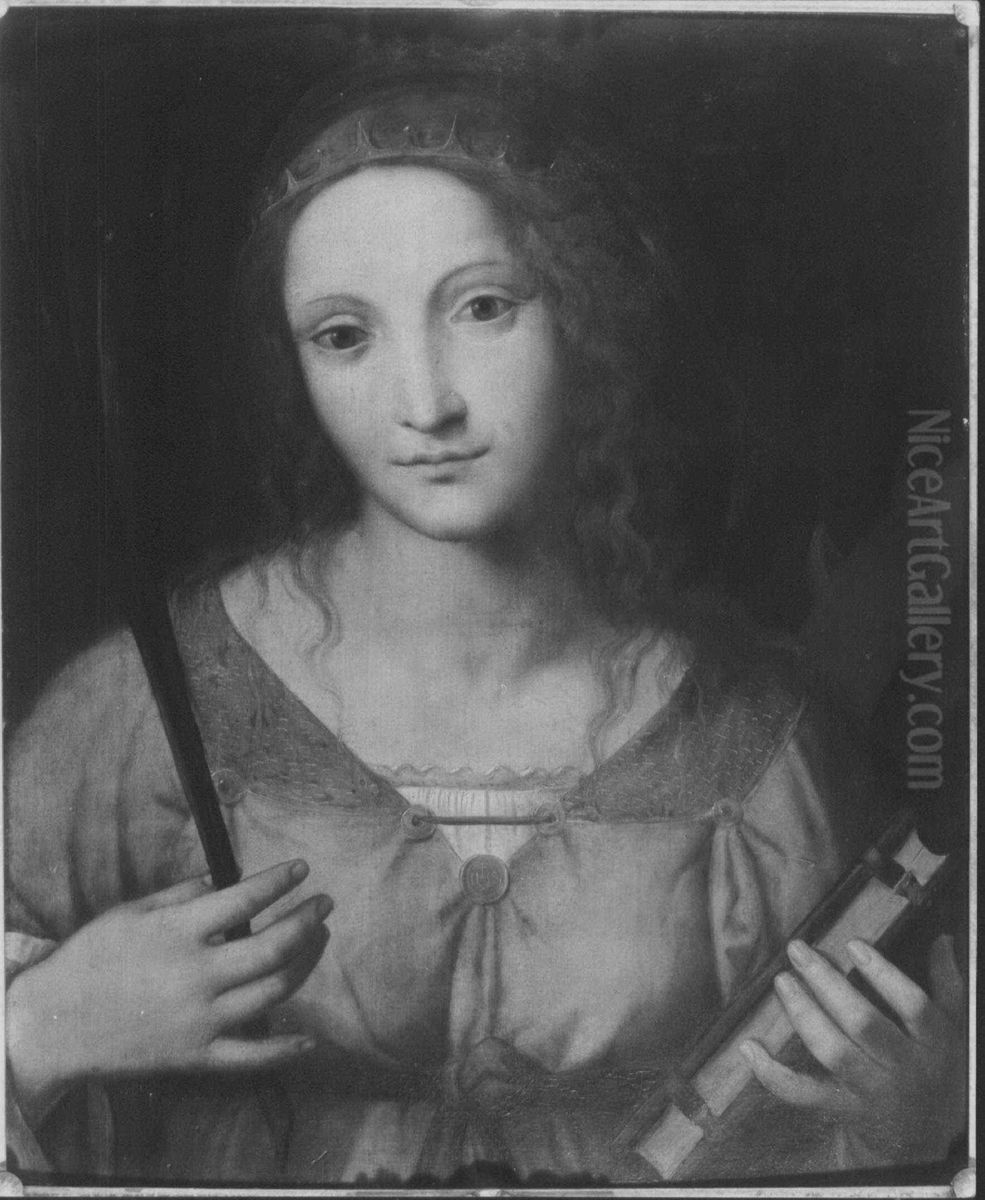 Saint Catherine Of Alexandria Oil Painting by Bernardino Luini