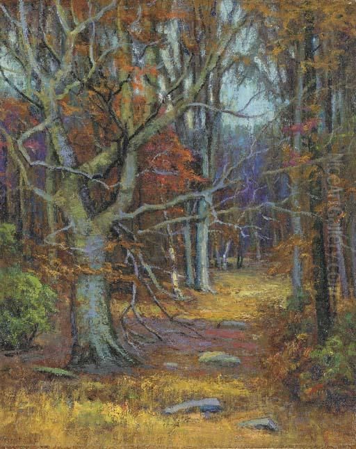 Old Beech Oil Painting by Harriet Randall Lumis