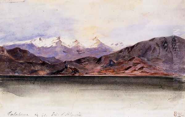 The Coast of Spain at Salabrena Oil Painting by Eugene Delacroix