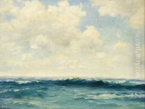 Summer Clouds Oil Painting by Leon Lundmark