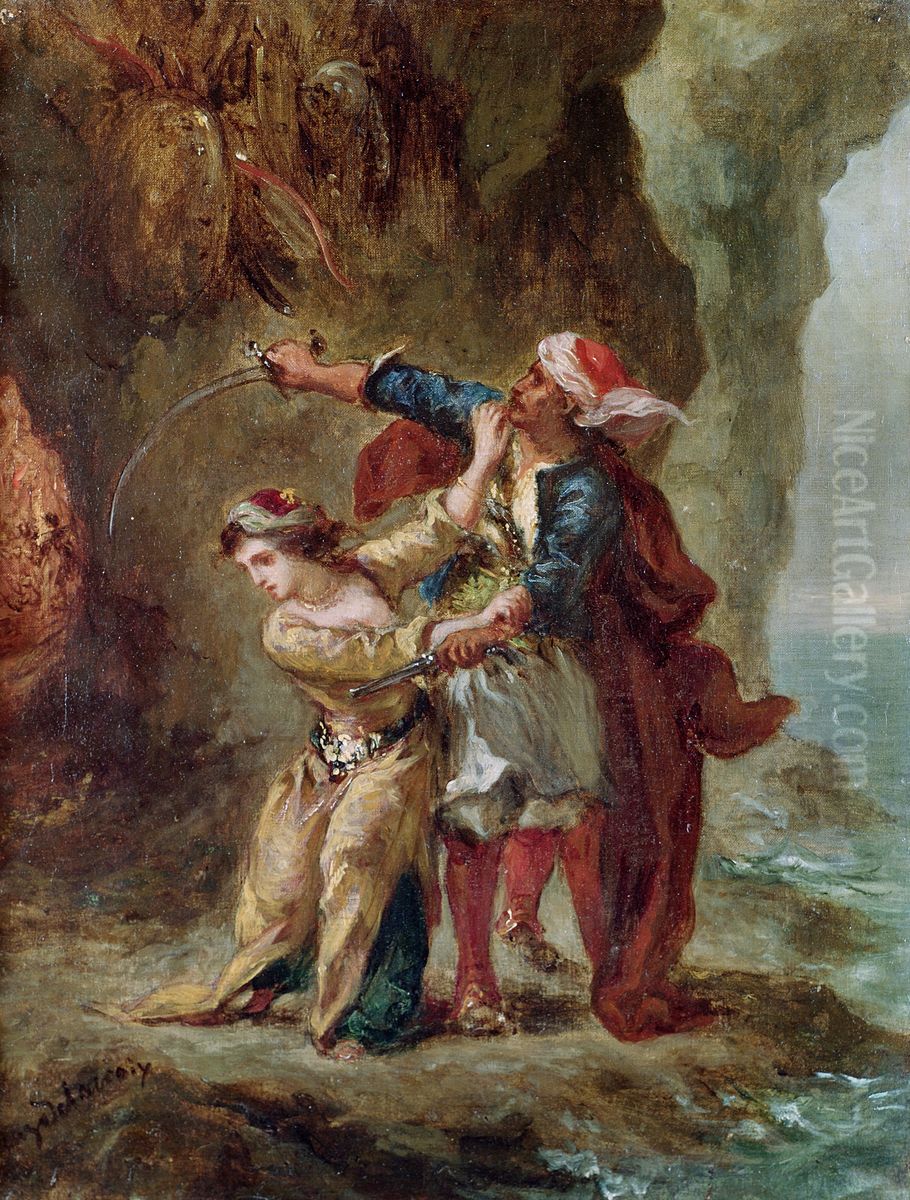 The Bride of Abydos Oil Painting by Eugene Delacroix