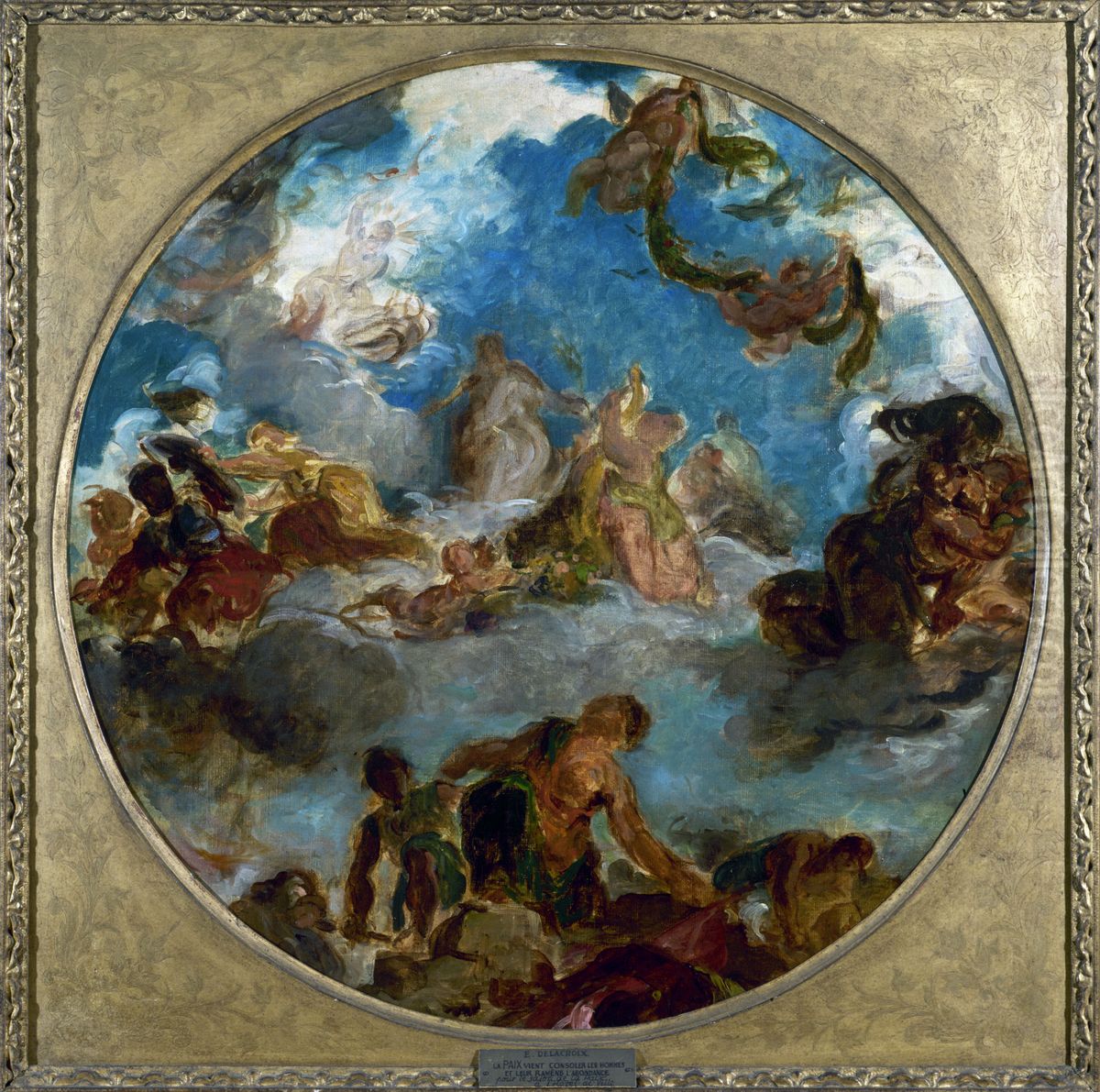 Sketch for Peace Descends to Earth Oil Painting by Eugene Delacroix
