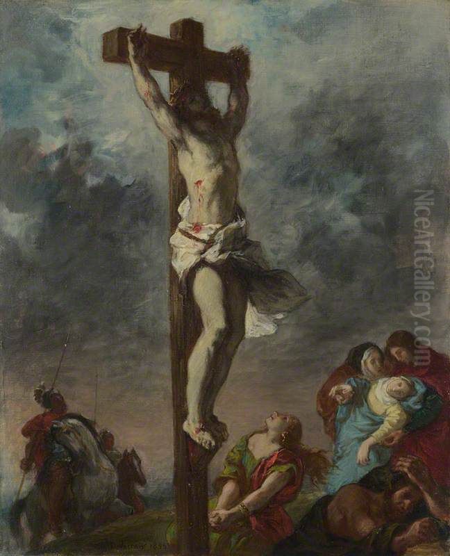 Christ on the Cross Oil Painting by Eugene Delacroix