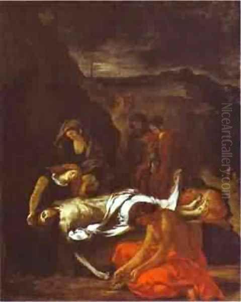 The Entombment Of Christ 1848 Oil Painting by Eugene Delacroix