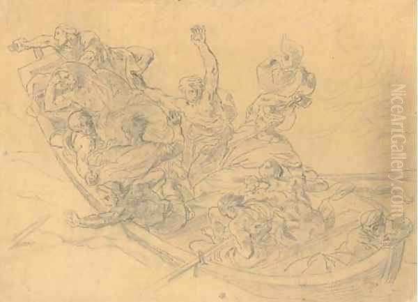 Christ on the Sea of Galilee 2 Oil Painting by Eugene Delacroix