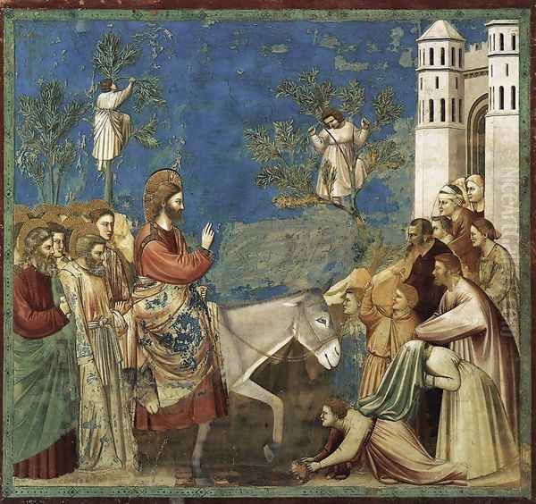 No. 26 Scenes from the Life of Christ- 10. Entry into Jerusalem 1304-06 Oil Painting by Giotto Di Bondone