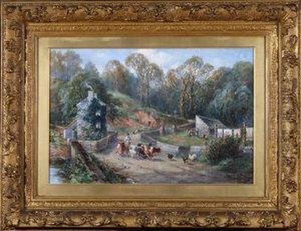 Barskimming Bridge, On The River
 Ayr - Ayrshire (on The Left Bank Burns Composed 'man Was Made To 
Mourn') Oil Painting by Murray Macdonald