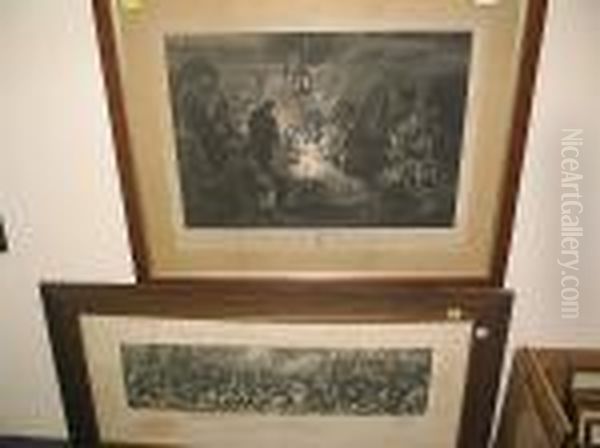 The Death Of Nelson, 
, Together With Another Engraving By Bromley After Devis, The Death Of Horation, Viscount And Baron Nelson Of The Nile Oil Painting by Daniel Maclise