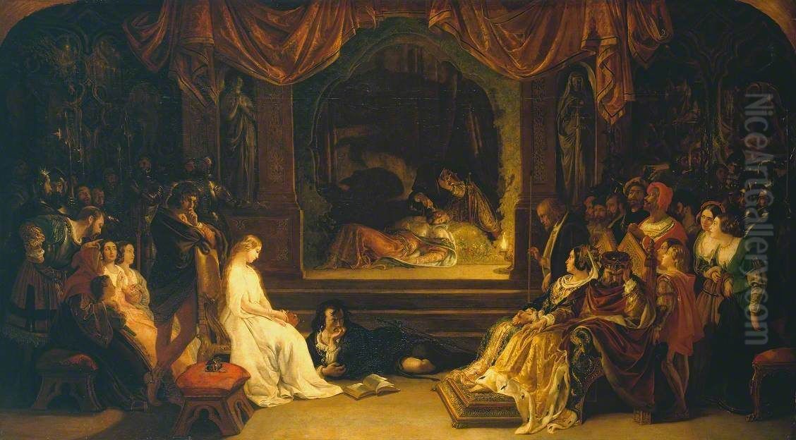 The Play Scene In 'hamlet' Oil Painting by Daniel Maclise