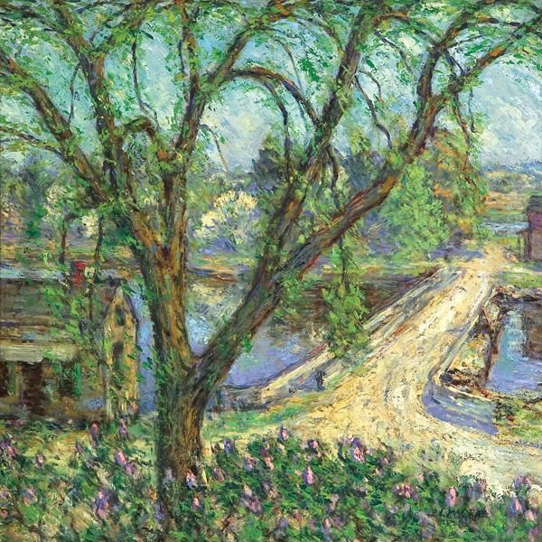 A View To The Harbor Oil Painting by Elmer Livingston Macrae