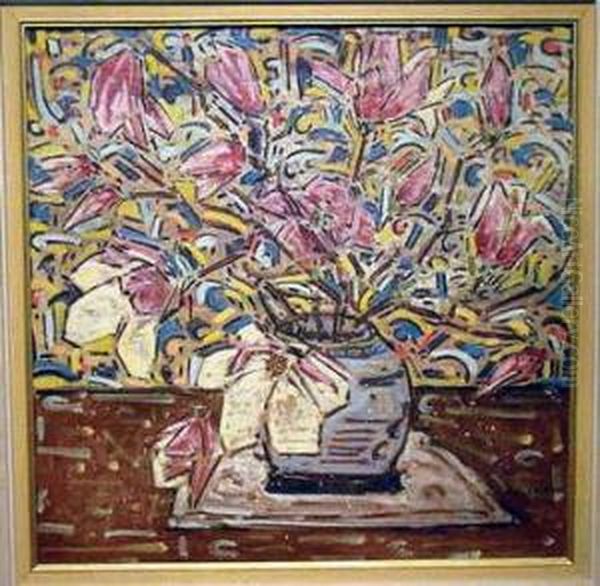 Magnolias Oil Painting by Elmer Livingston Macrae