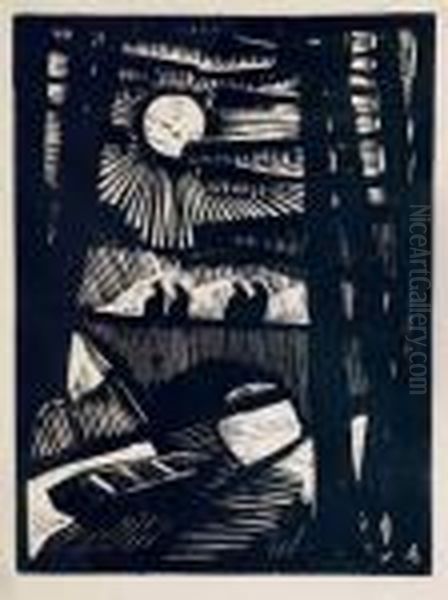 Die Brucke Oil Painting by Emil Maetzel