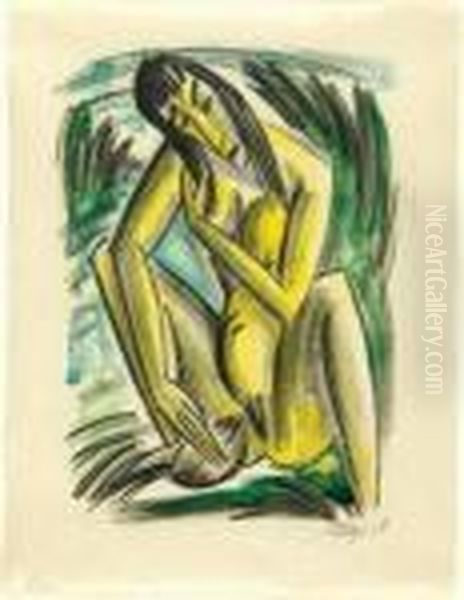 Die Toilette Oil Painting by Emil Maetzel