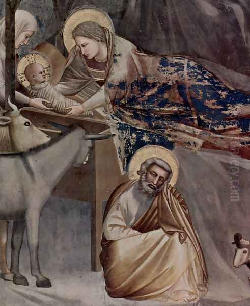 Christ's birth Oil Painting by Giotto Di Bondone