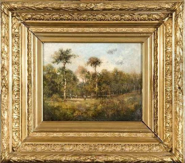 Ferme Dans La Foret De Barbizon Oil Painting by Camille Magnus