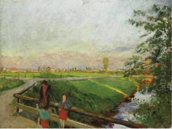 Lambretto Alla Barona Oil Painting by Gianni Maimeri