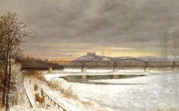 Pozsony Oil Painting by Ede Majsch