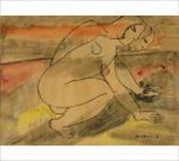 Seeker Oil Painting by Otto Makila