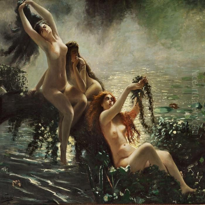 The Mermaids Oil Painting by Konstantin Egorovich Makovsky
