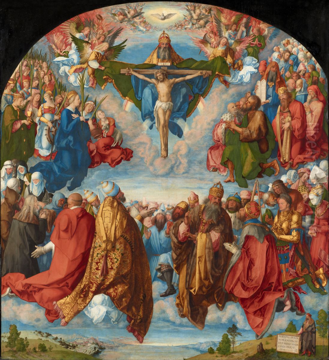 Adoration of the Trinity Oil Painting by Albrecht Durer
