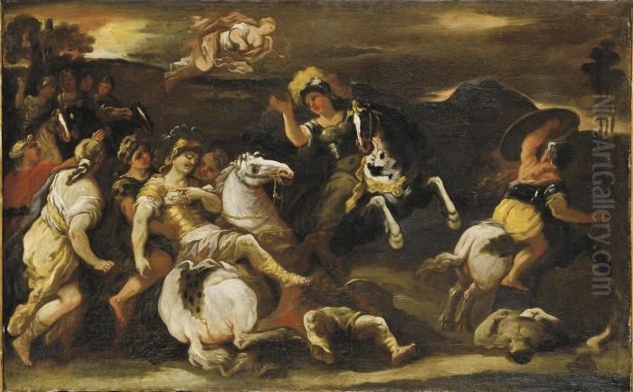 Scena Di Battaglia Classica Oil Painting by Nicola Malinconico