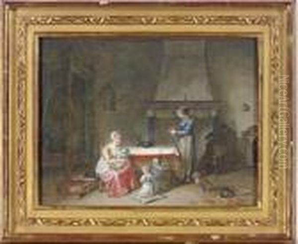 The Judgement; And A Companion Work Oil Painting by Jean-Baptiste Mallet