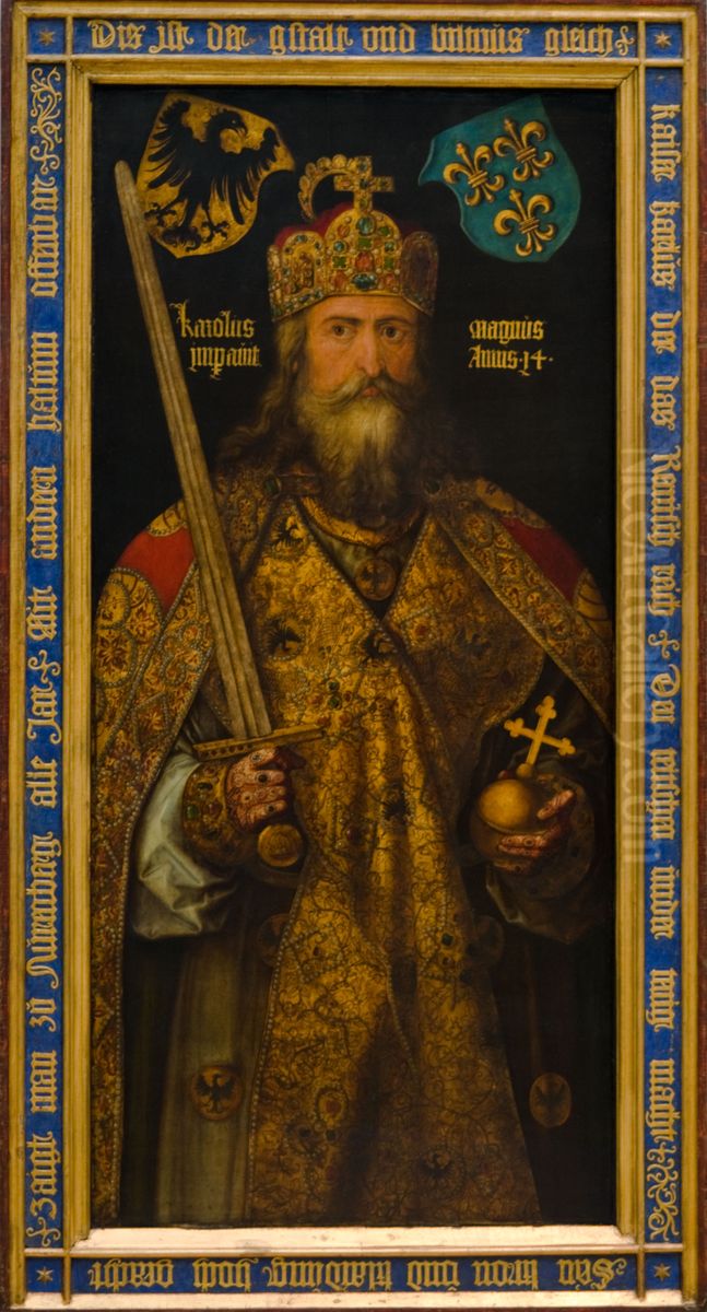 Emperor Charlemagne Oil Painting by Albrecht Durer