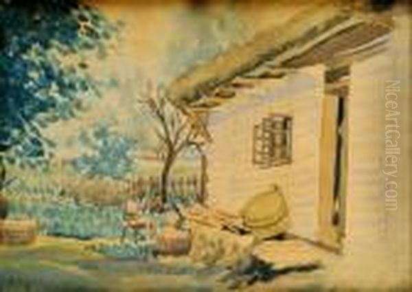 Dedinsky Dom I. Oil Painting by Gustav Mally