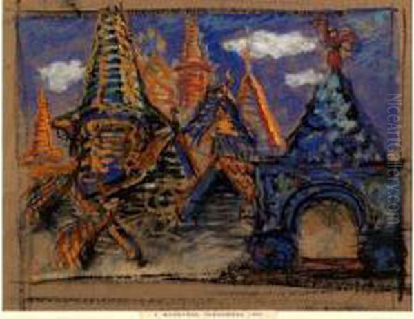 Signed And Dated 1902, Also Dated And Inscribed On The
 Reverse. Oil Painting by Sergei Vasilievich Malyutin