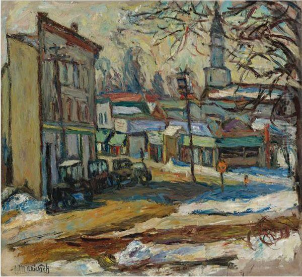 Bridgeport Oil Painting by Abraham Manievich