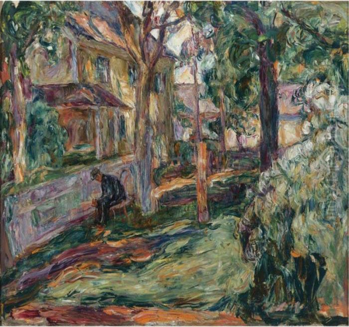 Man In The Park Oil Painting by Abraham Manievich