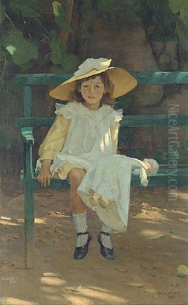 Portrait Of Mary, The Artist's Daughter Oil Painting by Alexander Mann