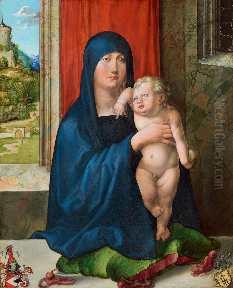 Madonna And Child (Haller Madonna) Oil Painting by Albrecht Durer