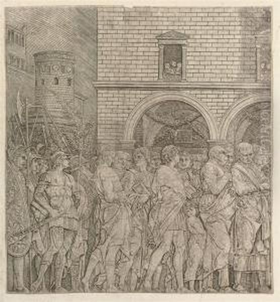 The Senators, From The Triumph Of Julius Caesar Oil Painting by Andrea Mantegna