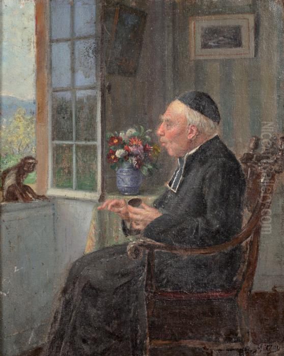 L'indiscret Oil Painting by Victor Marais-Milton