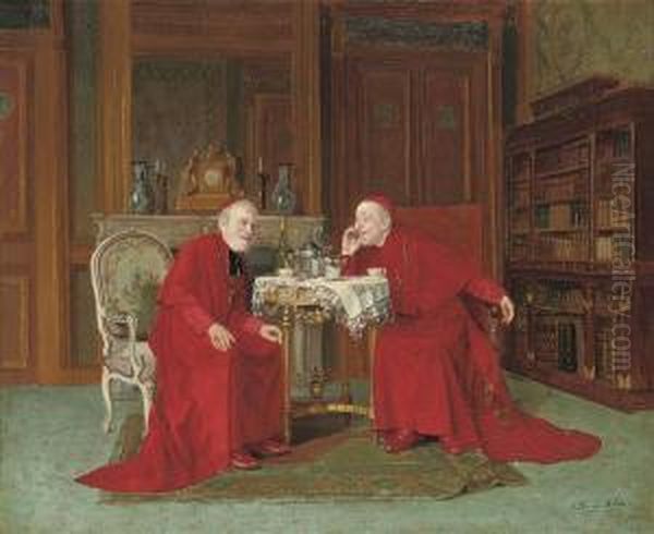 The Gossips Oil Painting by Victor Marais-Milton