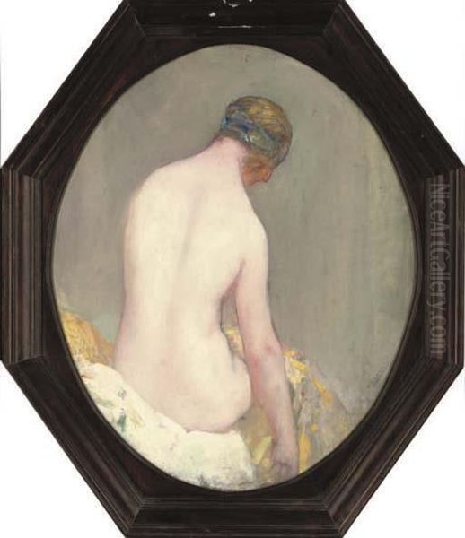 Lost In Thought Oil Painting by Pierre Amede Marcel-Beronneau