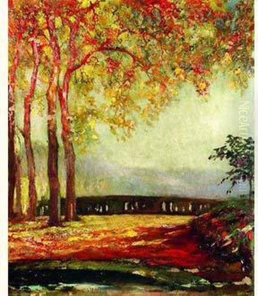 La Terrasse A Versailles Oil Painting by Pierre Amede Marcel-Beronneau