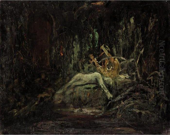 Study For Orphee Oil Painting by Pierre Amede Marcel-Beronneau