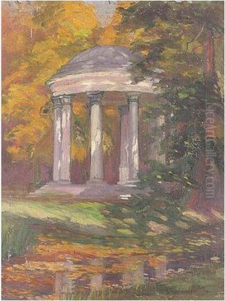 Temple At Versailles Oil Painting by Pierre Amede Marcel-Beronneau